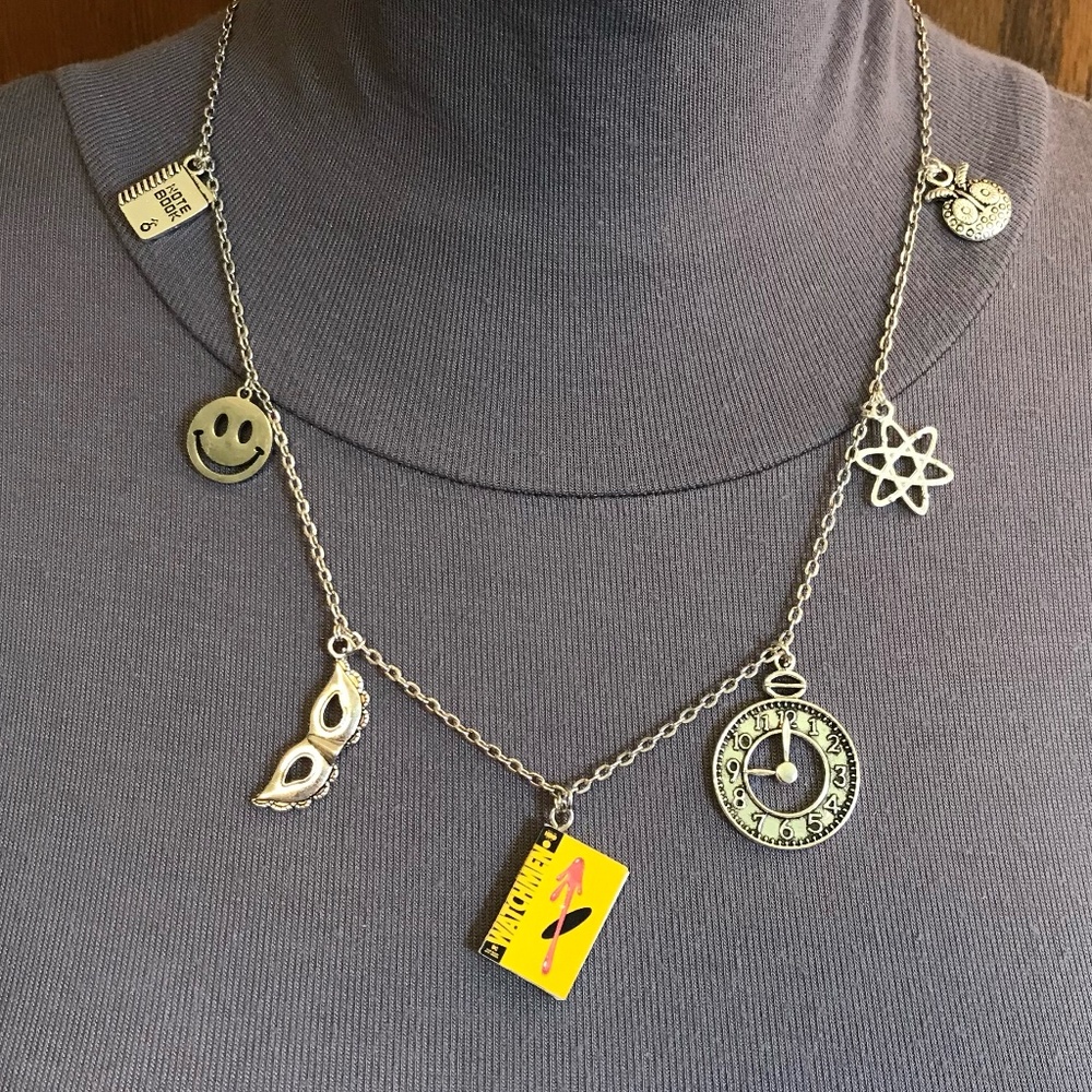 Watchmen by Alan Moore Graphic Novel Handmade Literature Necklace, Comic, Mask